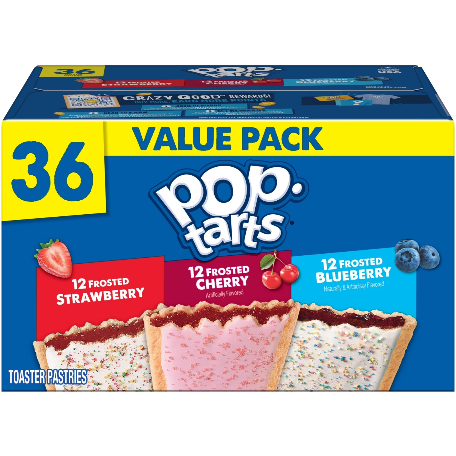 Pop-Tarts Toaster Pastries, Breakfast Foods, Kids Snacks, Variety Pack (36 Pop) Pop-Tarts Toaster Pastries, Breakfast Foods, Kids Snacks, Variety Pack (36 Pop)