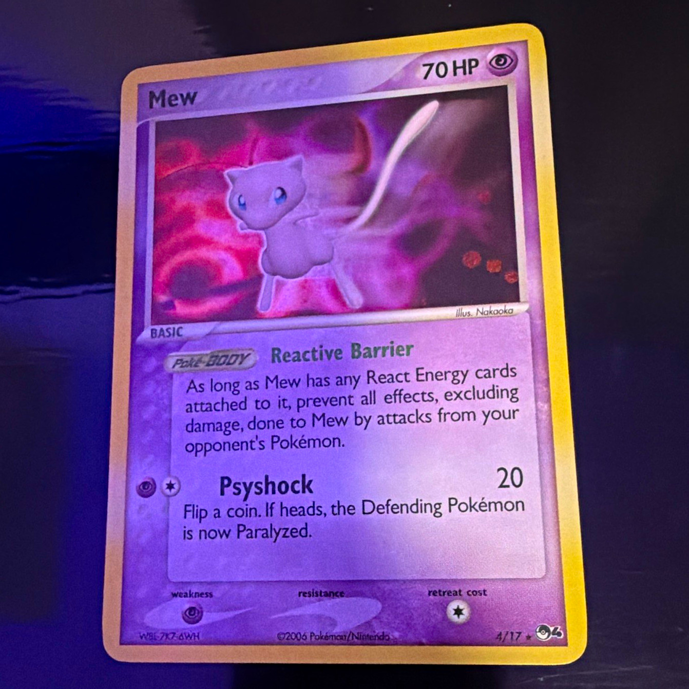 Mew 4/17 POP Series 4 Promo Holo 70 HP English 2006 Mew 4/17 POP Series 4 Promo Holo 70 HP English 2006