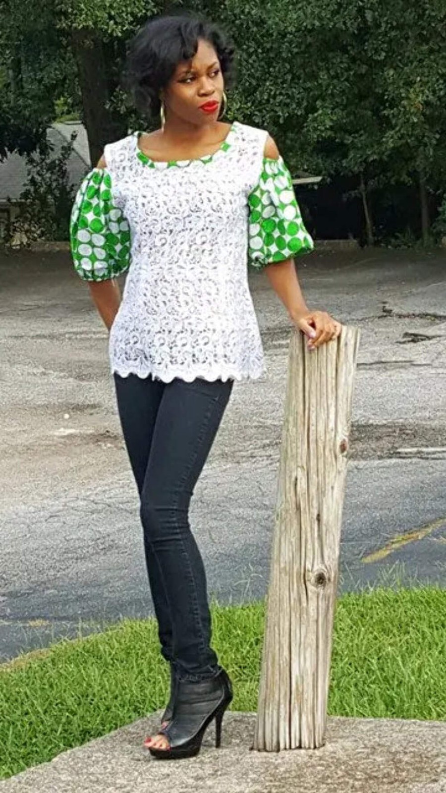 Dupsie\'s Exclusive Lace Top-DPX137 | African Fashion | Dupsie\'s