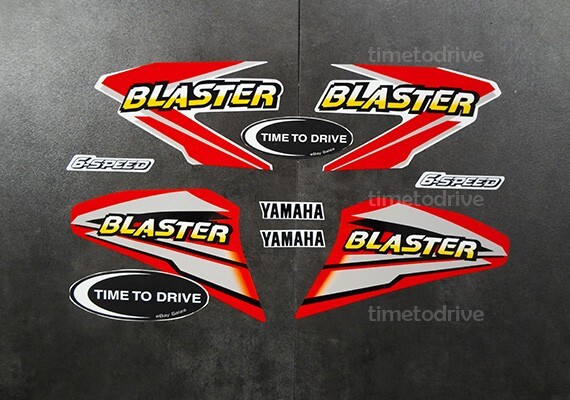 1998 - 1999 Yamaha Blaster 200 Decals Stickers Quad Graphics 8pc graficos RED