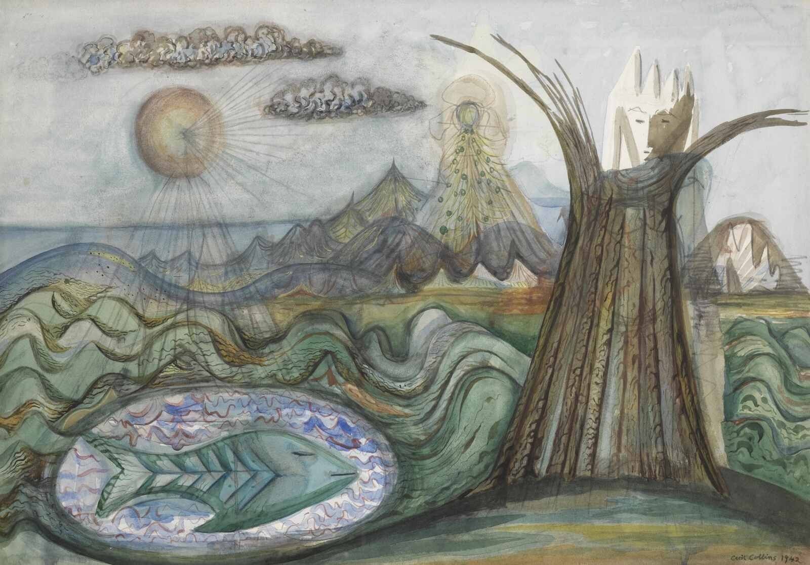 Cecil Collins The Bride British Visionary Art Symbolic Landscape Figure