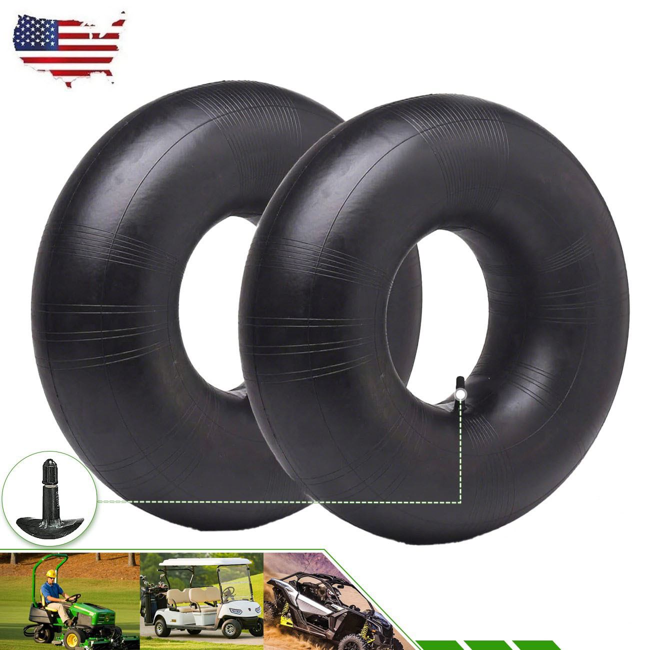 2PCS 20x8.00-8 20x8-8 20x10.00-8 20x10-8 Inner Tube Riding Lawn Mower ATV