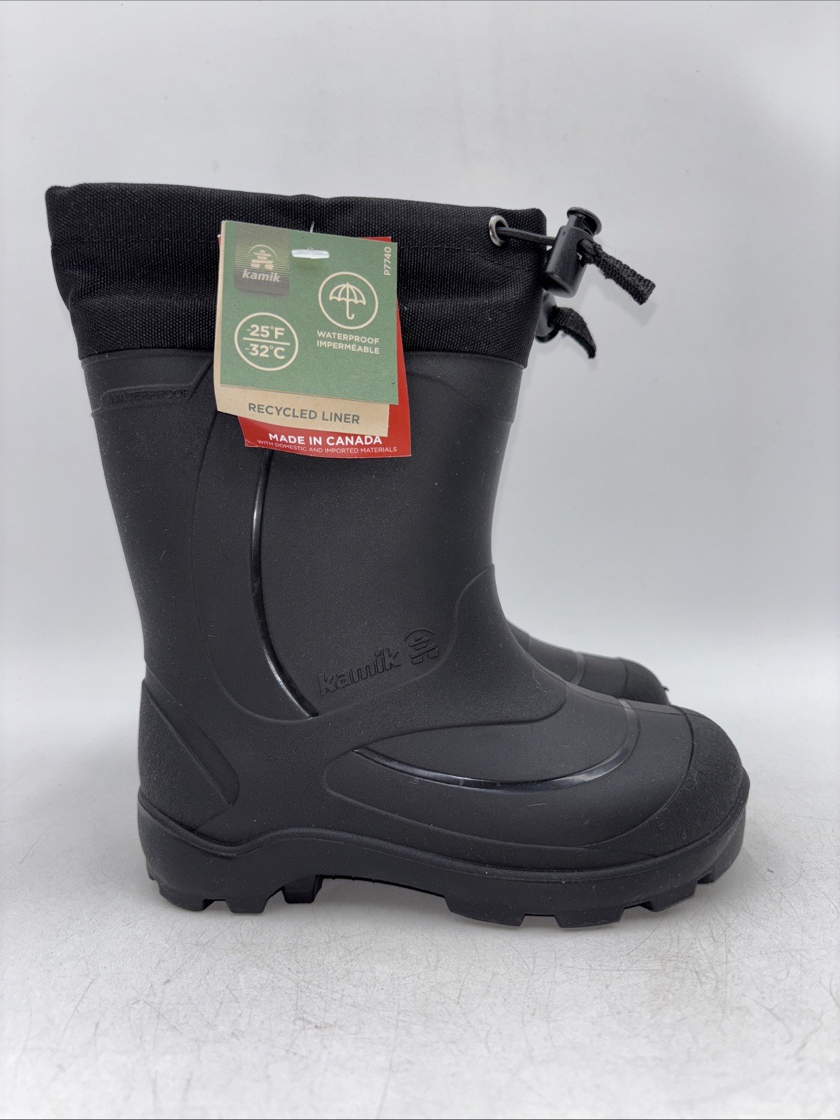 Kamik Unisex Child Snobuster 1 Solid Black Rubber Size 11 M