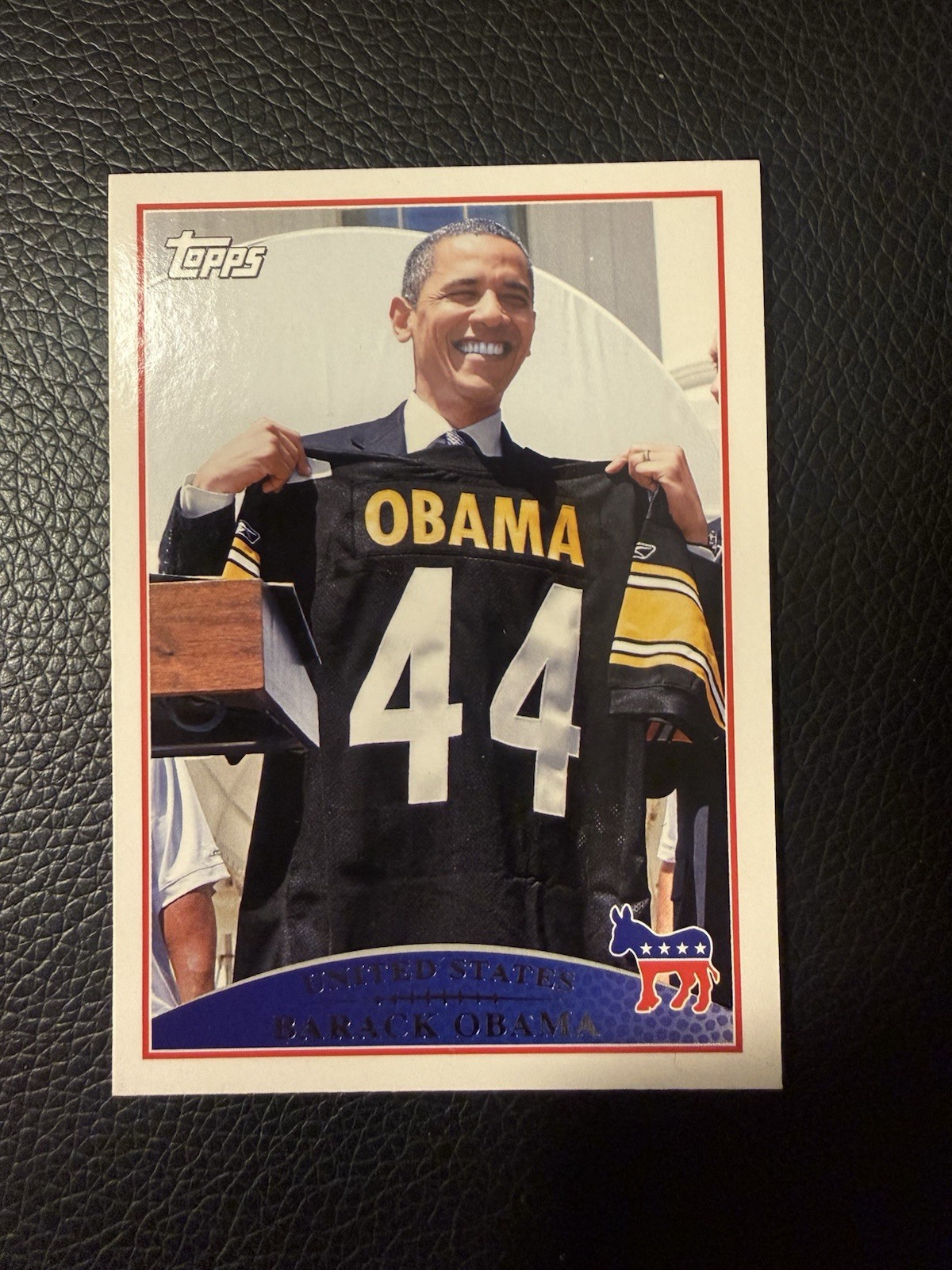 RARE 2009 Topps SSP PHOTO VARIANT #44 JERSEY BARACK OBAMA STEELERS President RARE 2009 Topps SSP PHOTO VARIANT #44 JERSEY BARACK OBAMA STEELERS President
