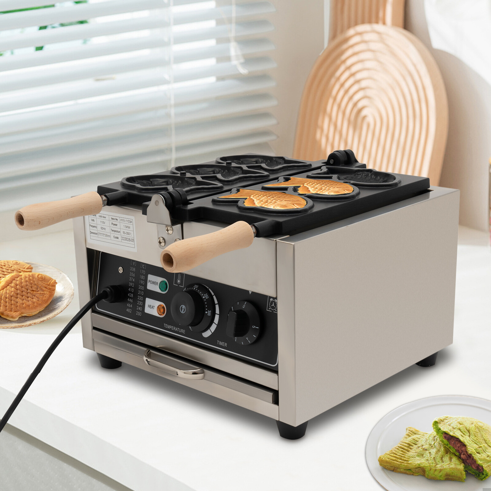 Non-stick Electric Taiyaki Maker Waffle Maker Machine Fish Baker Machine HOT