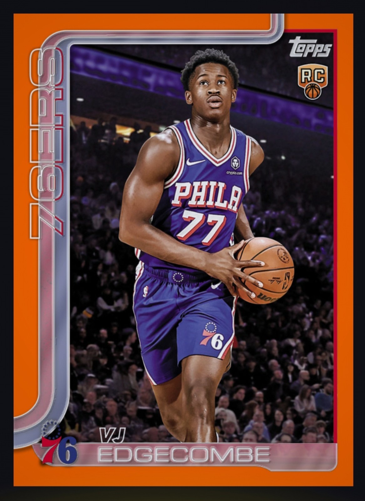 2025-26 Topps Flagship #203 VJ EDGECOMBE RC Orange /25 25cc -NBA Collect Digital