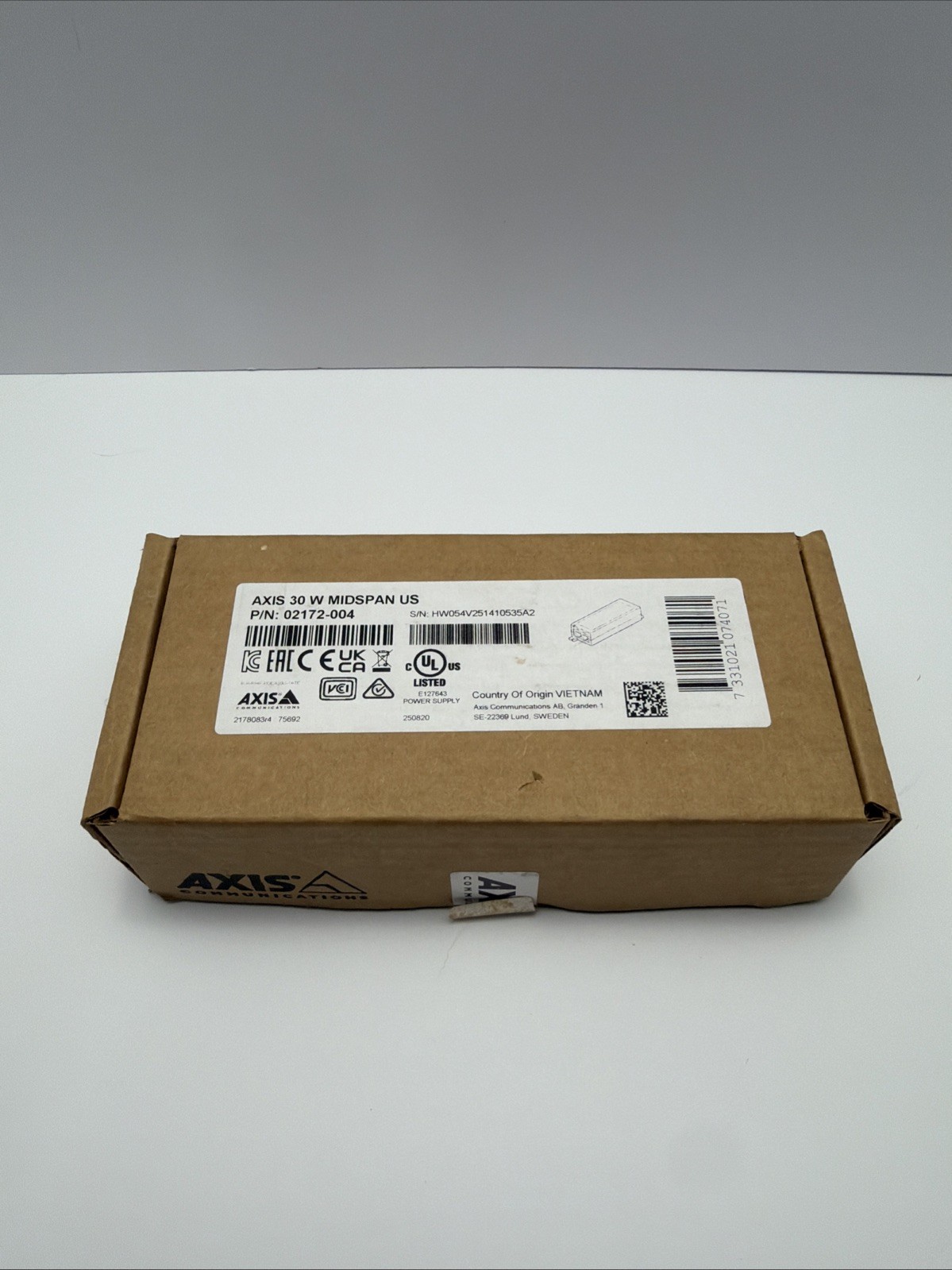 AXIS 30 W MIDSPAN US P/N: 02172-004