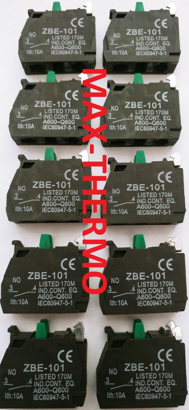 ZBE-101 N.O FITS TELEMECANIQUE Schneider CONTACT BLOCK LOT OF 10 PCS zbe101 ZBE-101 N.O FITS TELEMECANIQUE Schneider CONTACT BLOCK LOT OF 10 PCS zbe101