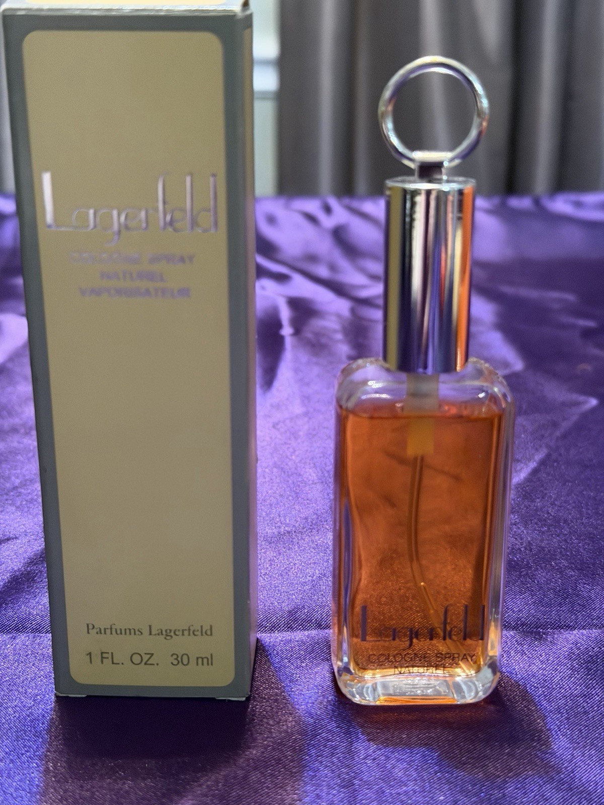 Vintage Karl Lagerfeld Cologne Spray Natural 1 fl oz 30 ml New Original Box