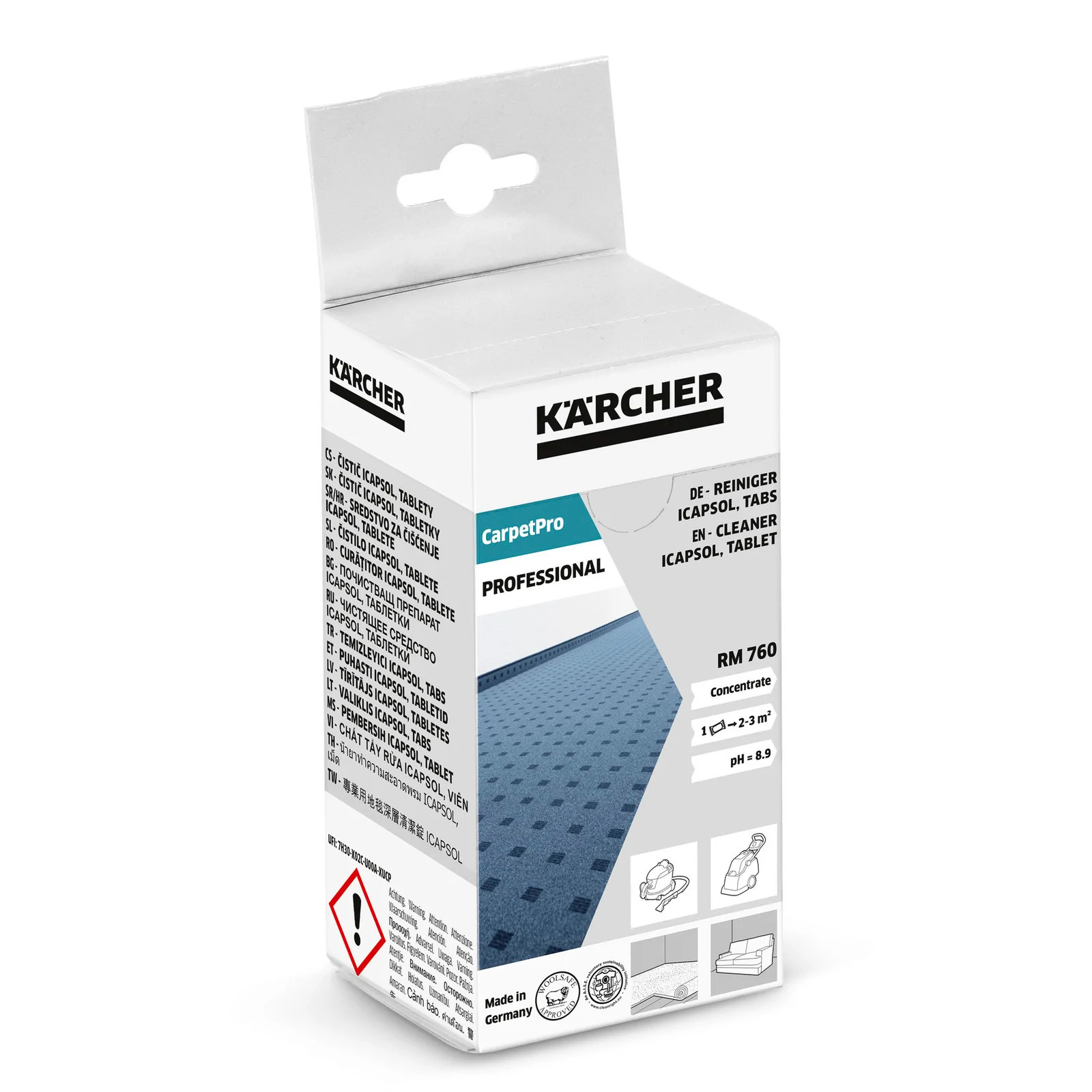 Karcher Professional CarpetPro iCapsol RM 760 Carpet Cleaning Tablets Pack of 16