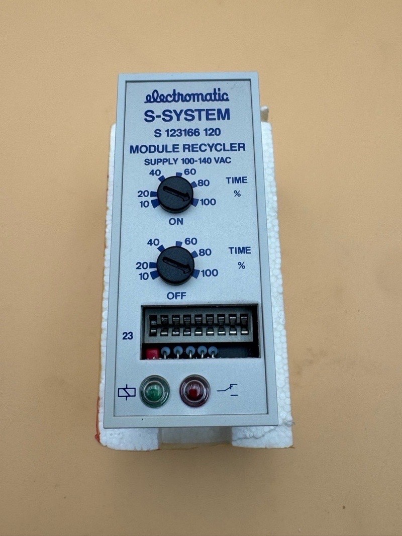 electromatic S-SYSTEM S 123166 120 MODULE RECYCLER SUPPLY 100-140 VAC NOS