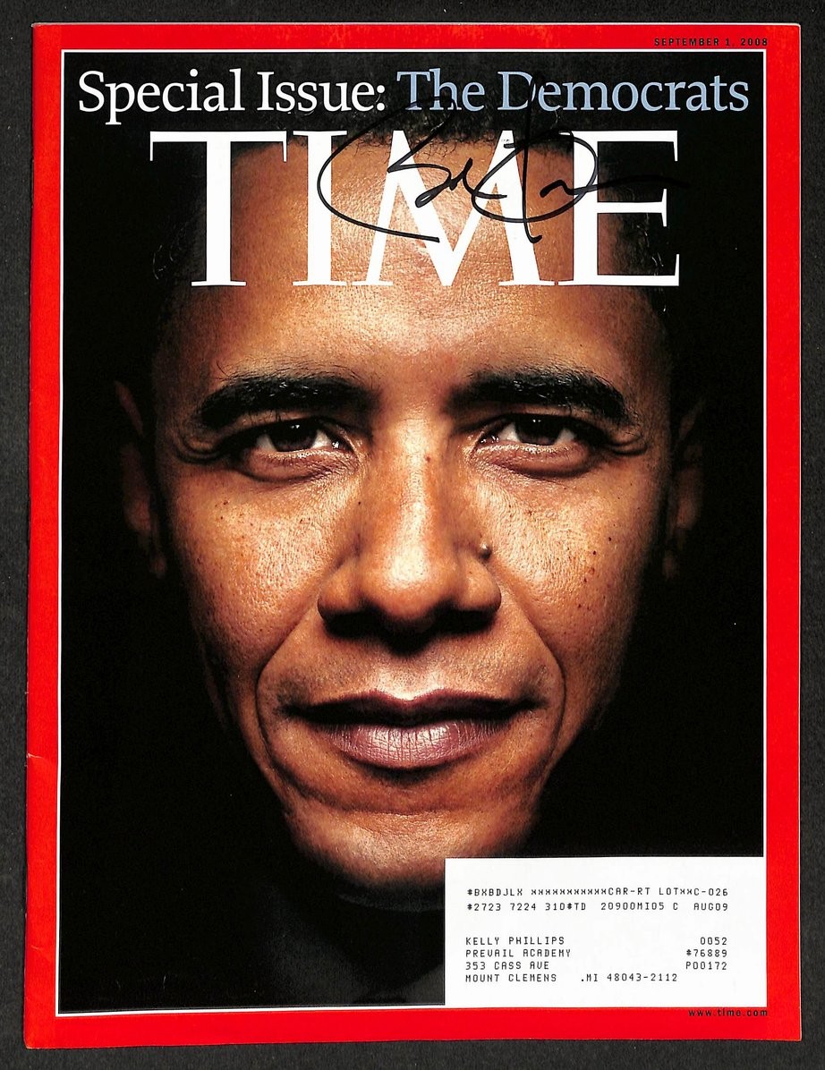 Barack Obama Signed/Autographed 2008 TIME Magazine BAS Letter 212076 Barack Obama Signed/Autographed 2008 TIME Magazine BAS Letter 212076