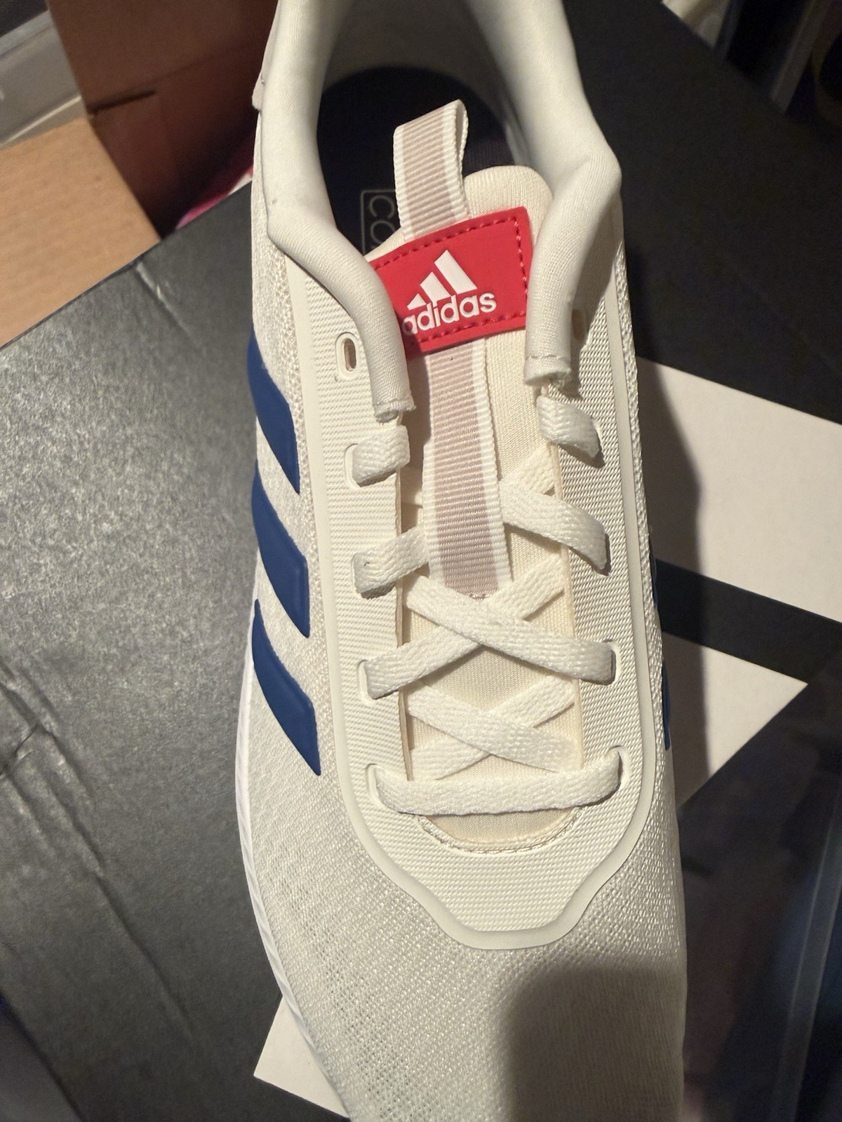adidas X_PLRPATH Men\'s Low Top Lace-Up Athletic Sneakers White/Blue/Red adidas X_PLRPATH Men\'s Low Top Lace-Up Athletic Sneakers White/Blue/Red