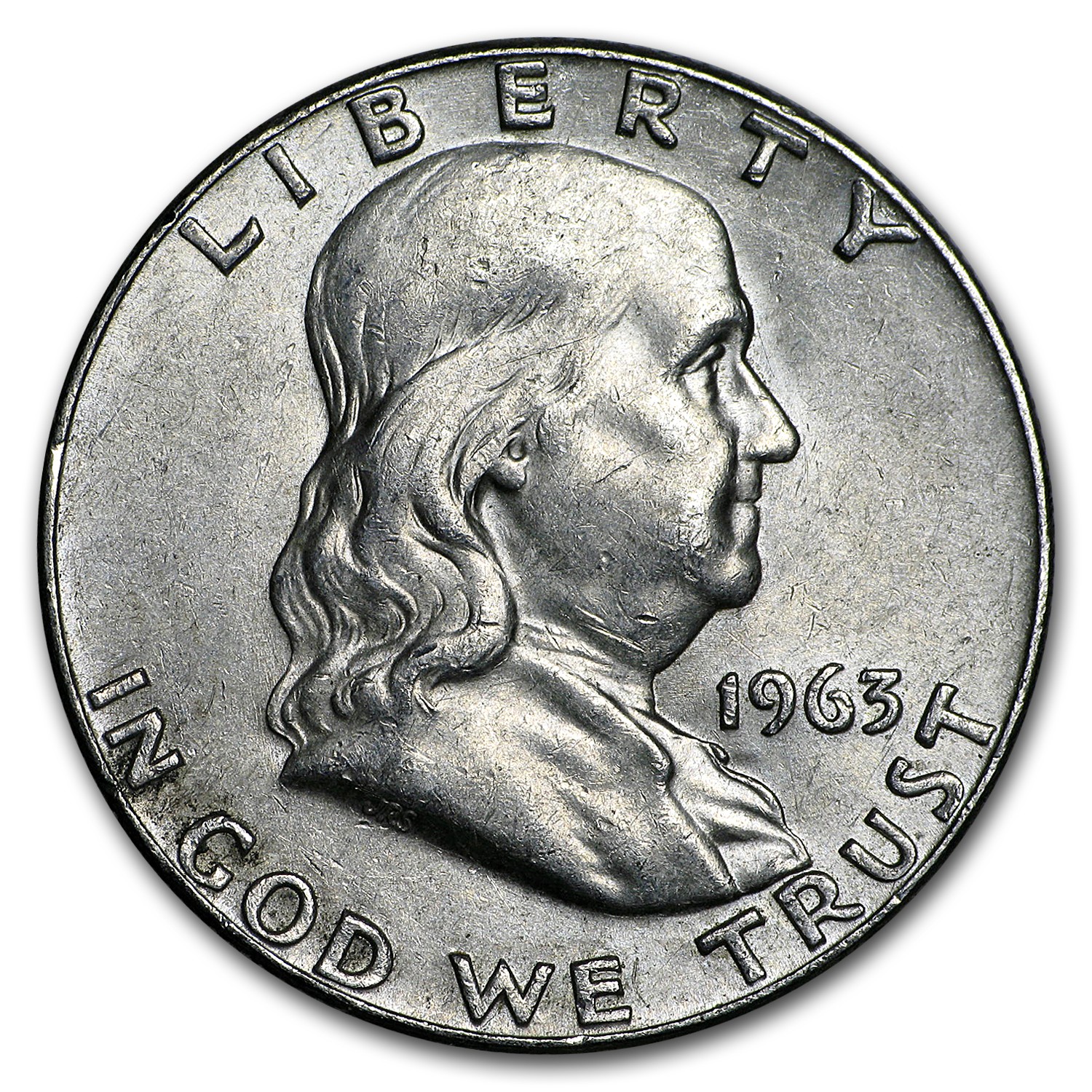 1963-D Franklin Half Dollar Fine/AU 1963-D Franklin Half Dollar Fine/AU