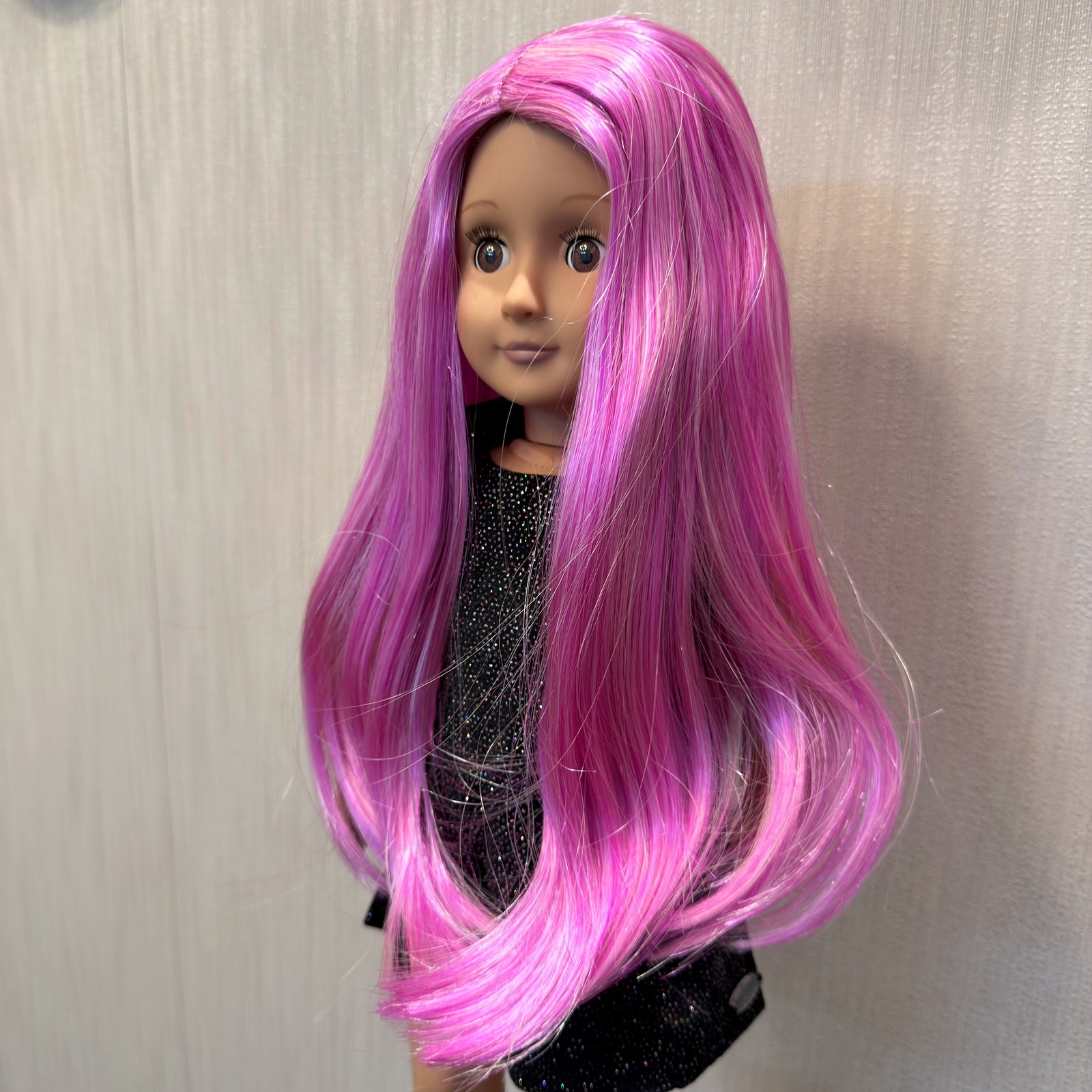 Rare American Girl Long Wig For 18\'\' doll Hair OG Dolls kids Gift Toys PINK #13