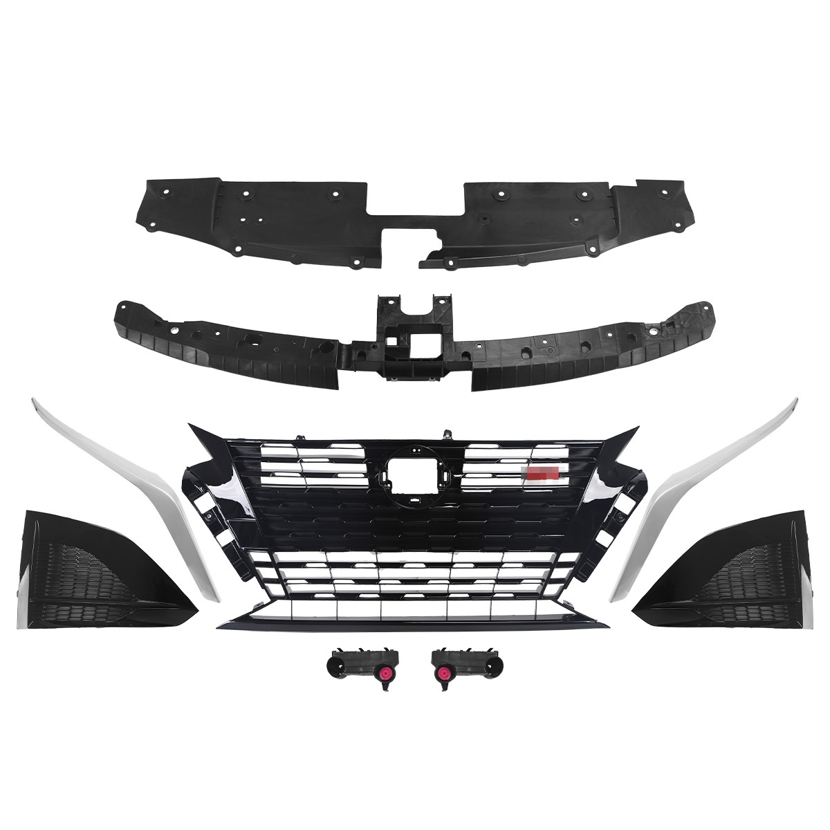 9PCS Front Grille & Brackets & Radiator Support Cover For Nissan Altima SR 23-24