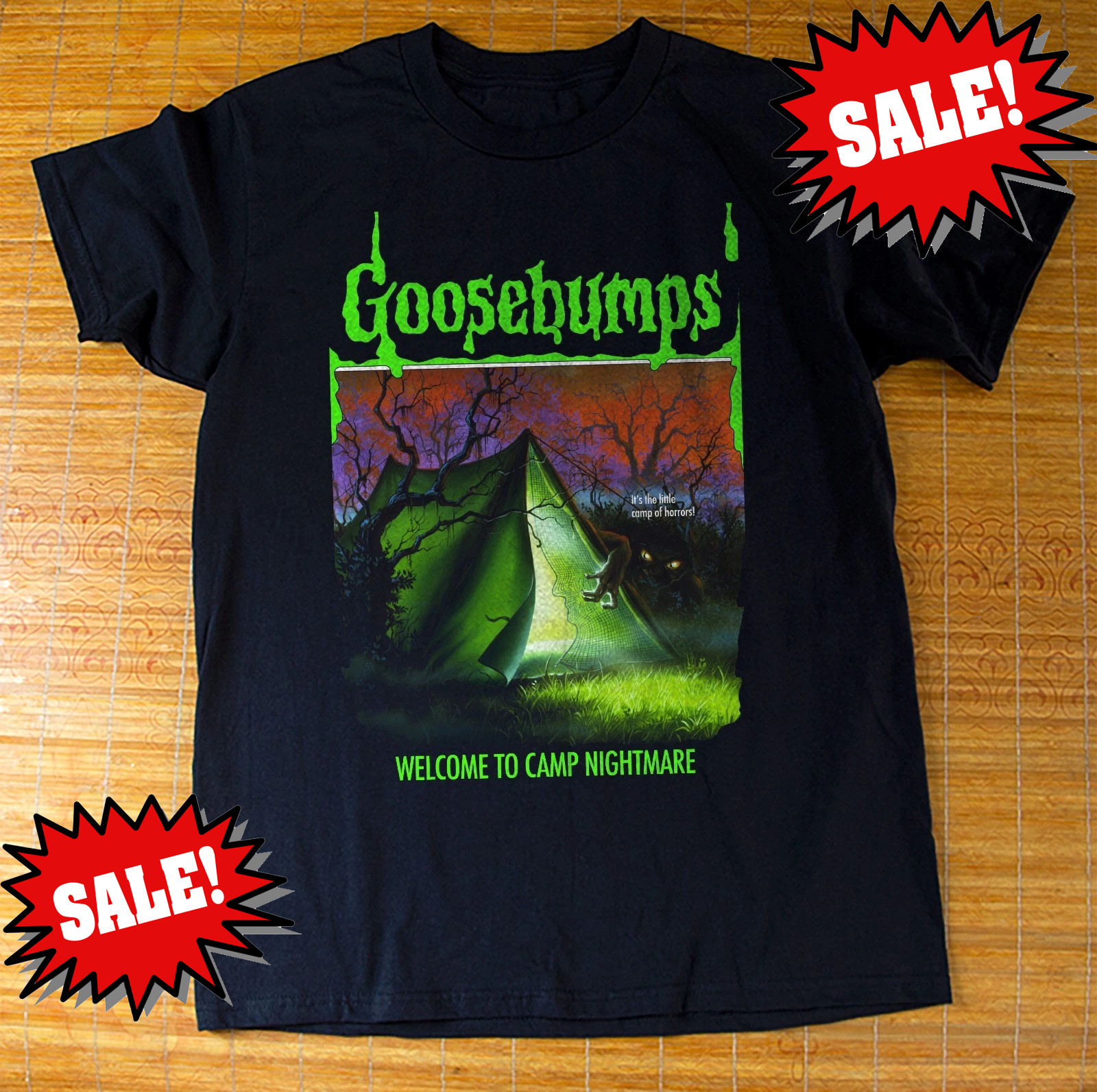 NEW Goosebumps Welcome to Camp Nightmare Cotton S to 5XL Black T Shirt CM788