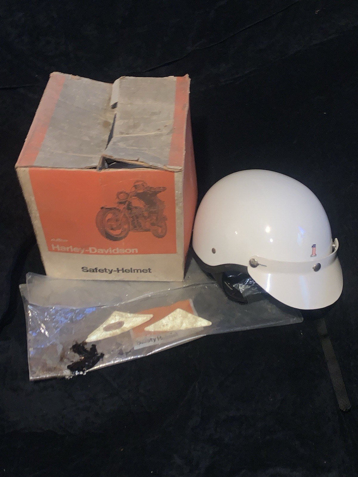 Vintage “NOS” 1971 AGM Harley Davidson Helmet. Vintage “NOS” 1971 AGM Harley Davidson Helmet.