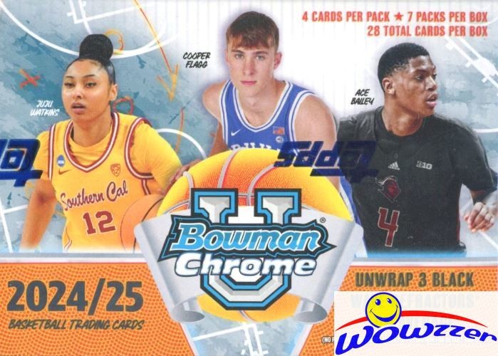 2024/25 Bowman University Chrome Basketball EXCLUSIVE Factory Sealed Blaster Box