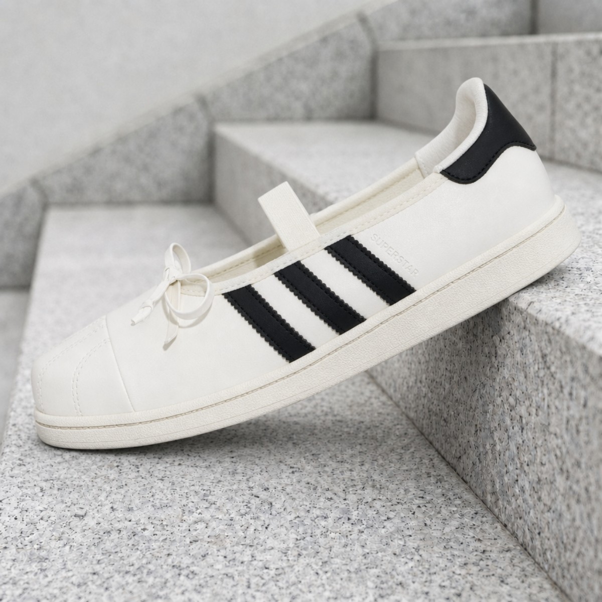 adidas Superstar Square Toe Ballet JENNIE Off White Black LB3786 Women\'s New