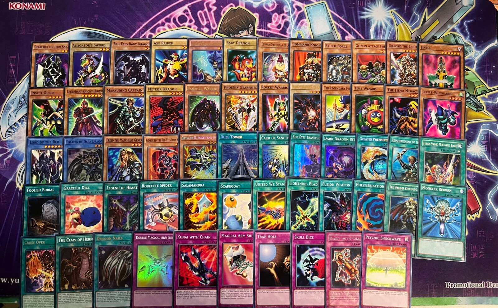 Joey Wheeler Hermos Legendary Knight Red-eyes Black Yugioh Battle City Deck