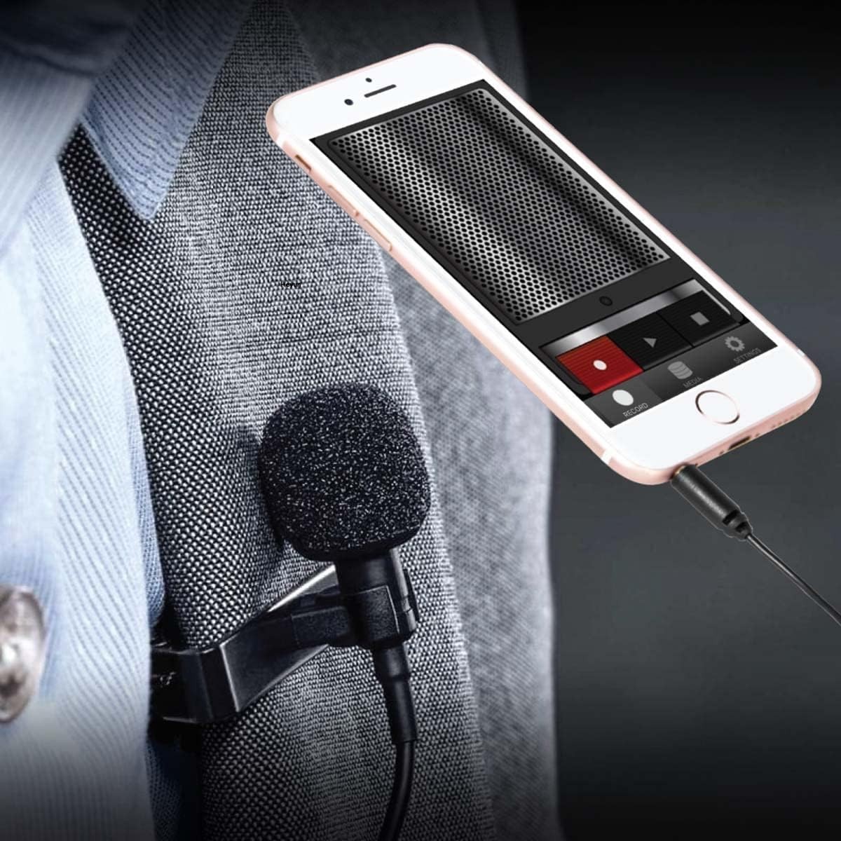 FingerLakes Car Microphone Mic Fits 3.5mm & 2.5mm Bluetooth Enabled Stereo Audio