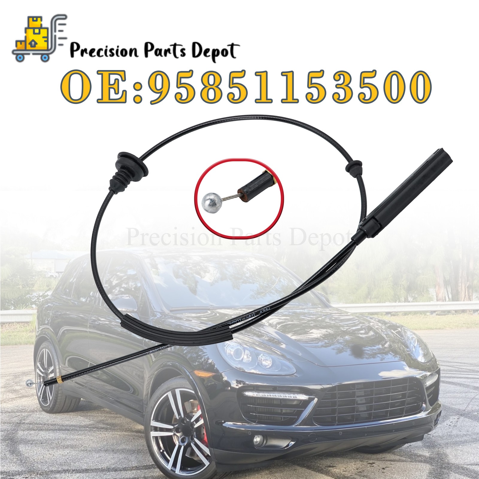 Lock Release Cable 95851153500 For 2011-2014 Porsche Cayenne