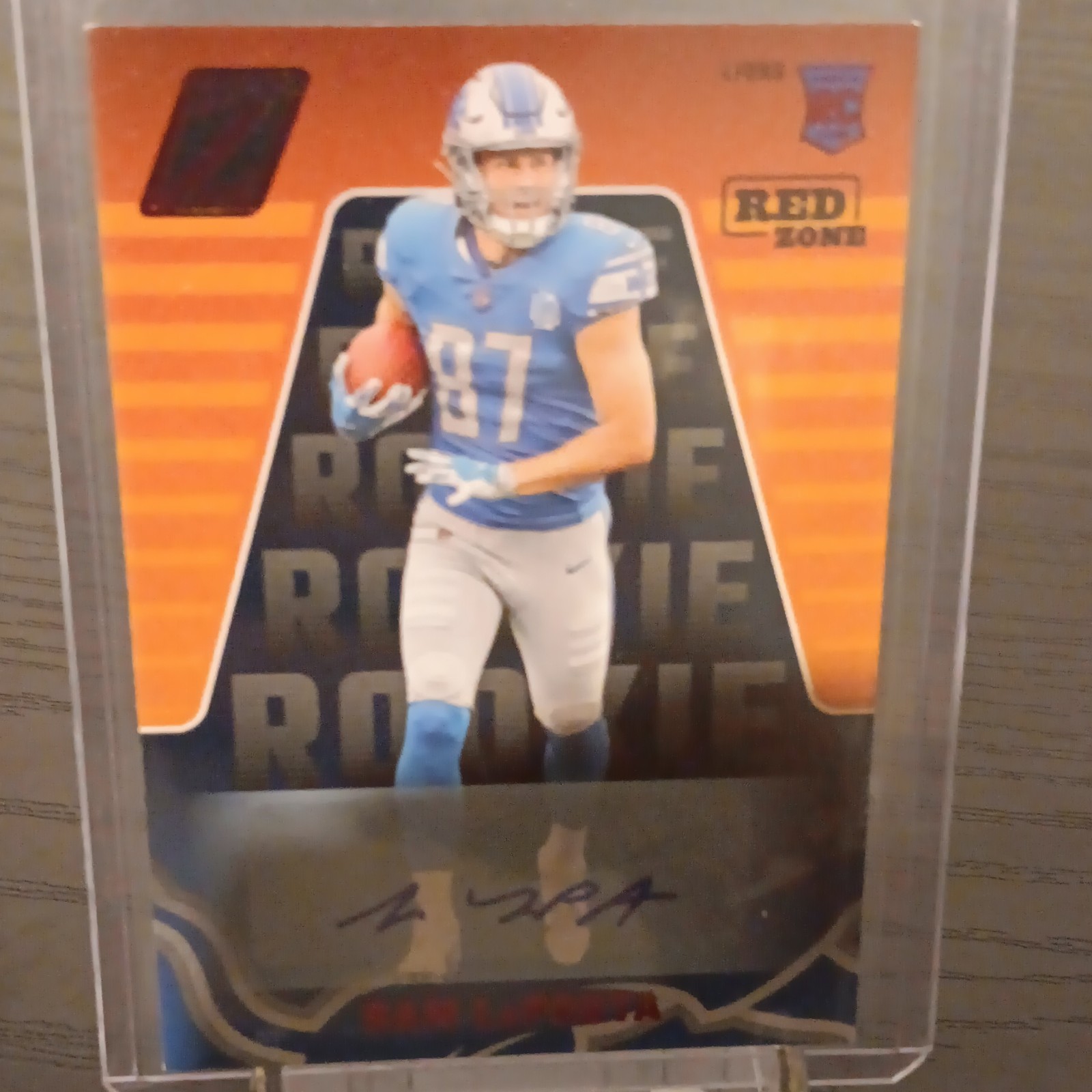 Panini 2023 Zenith Football Rookies Red Zone Auto Sam LaPorta Lions #179 Panini 2023 Zenith Football Rookies Red Zone Auto Sam LaPorta Lions #179