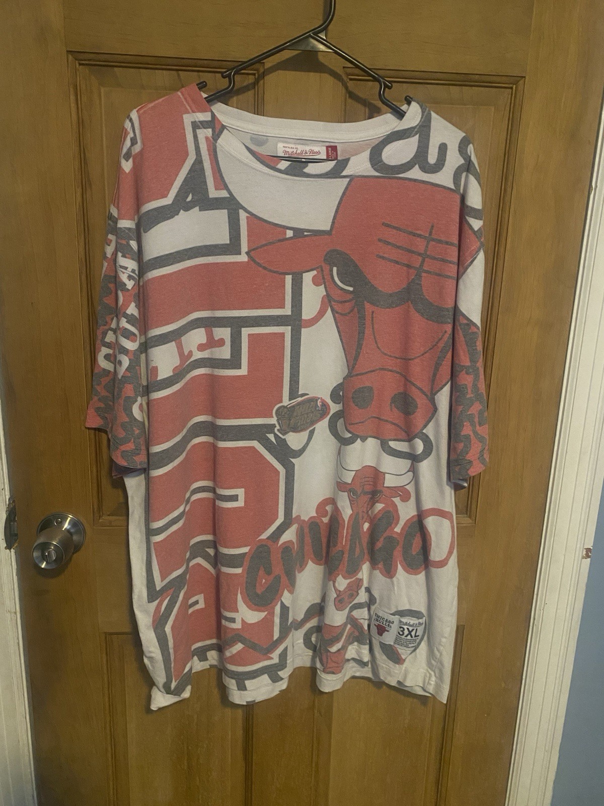 Vintage Chicago Bulls 3XL T-shirt All Over Print Basketball NBA Finals VTG