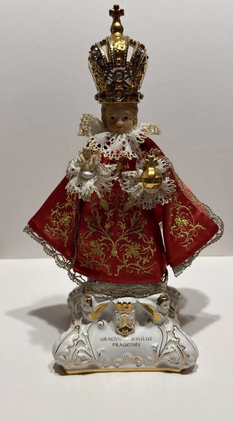 Infant Jesus of Prague Statue Vintage Collectible 11.5” Tall Aureta Figural Infant Jesus of Prague Statue Vintage Collectible 11.5” Tall Aureta Figural