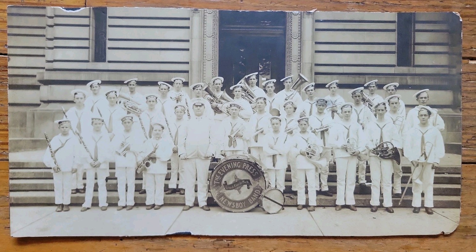 Antique Grand Rapids Evening Press Newsboy Band Michigan Photo MI Newspaper Antique Grand Rapids Evening Press Newsboy Band Michigan Photo MI Newspaper