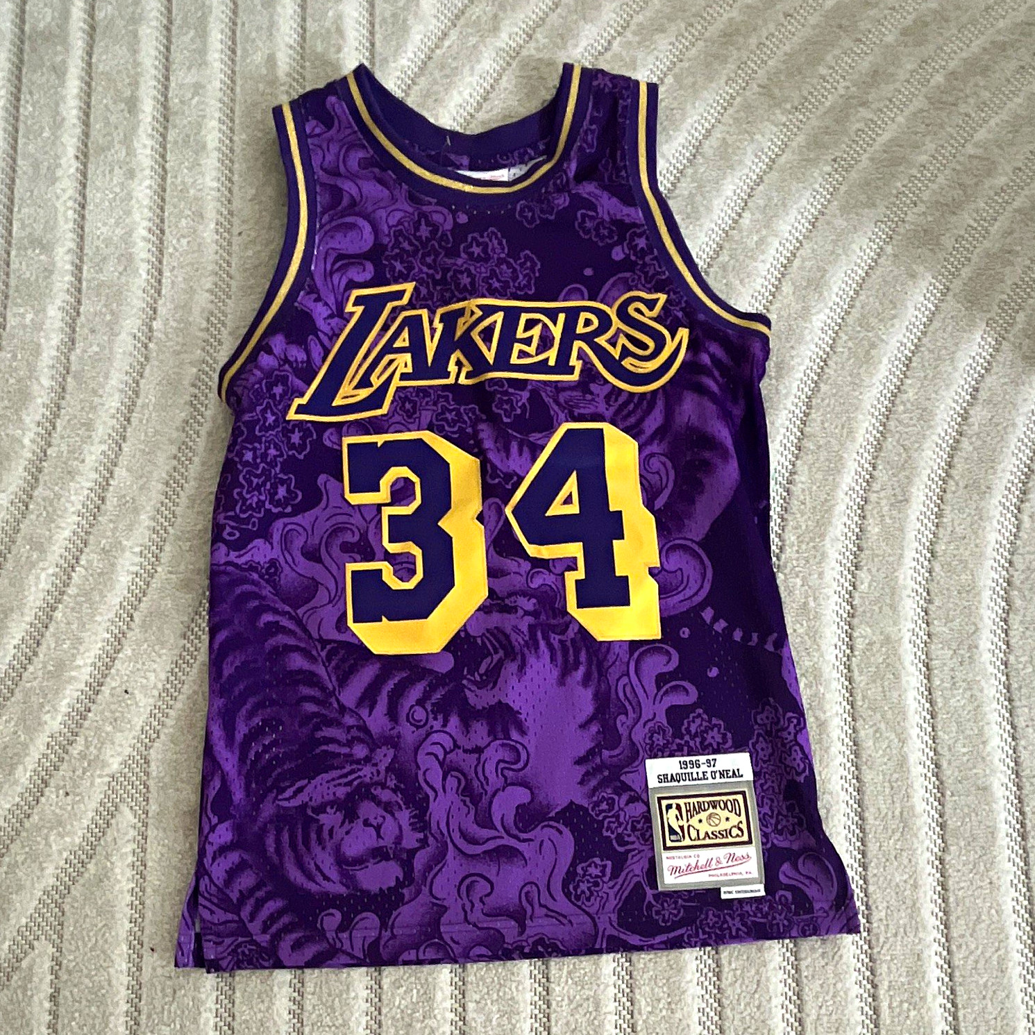 Mitchell & Ness Lakers Shaquille O\'Neal #34 Purple/Gold Swingman Jersey S