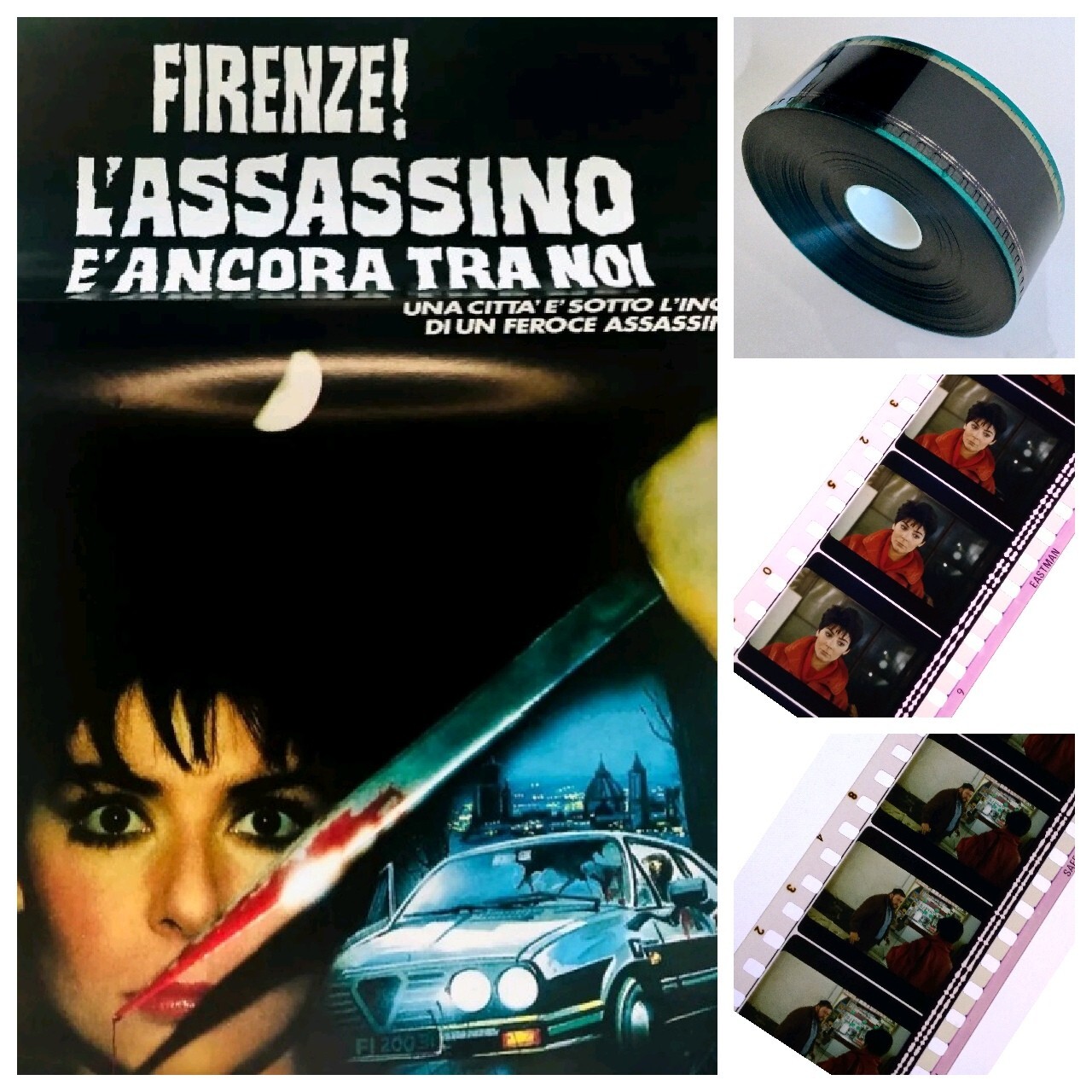 35mm FIRENZE L\' ASSASSINO E\' ANCORA TRA NOI (1986) FILM/MOVIE/TRAILER C143/144