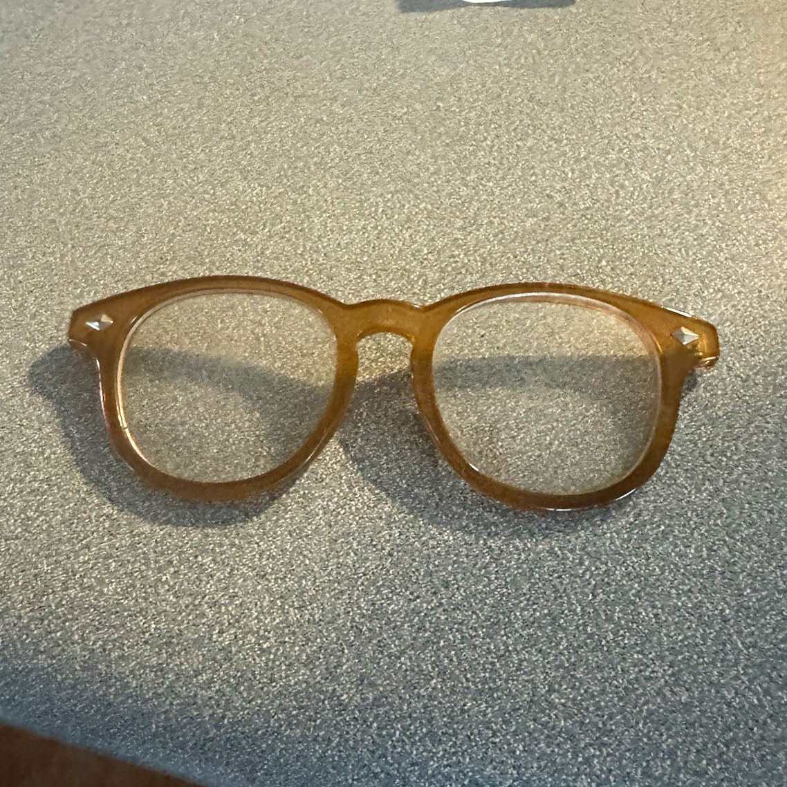 Rare Vtg 1960s Tart Frontal Frames Only Iconic Amber Single Barrel 60s Eyeglasse