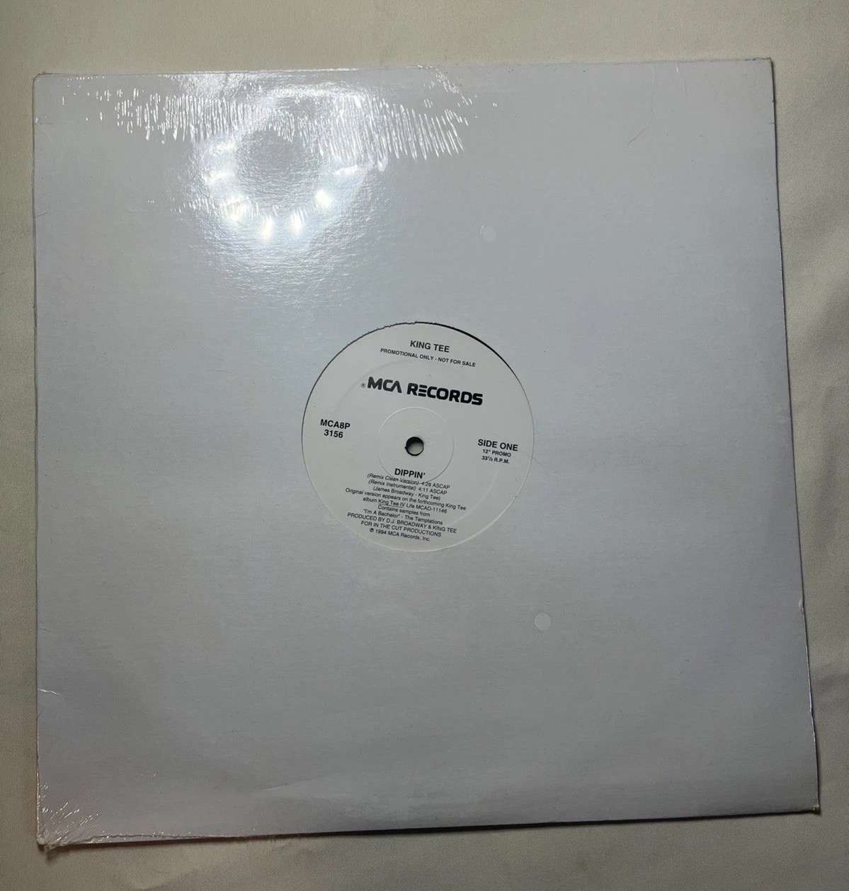 PROMO NEW* King Tee - Dippin’/ Duck 12” MCA 1994 Sealed Vinyl Promotional Record PROMO NEW* King Tee - Dippin’/ Duck 12” MCA 1994 Sealed Vinyl Promotional Record