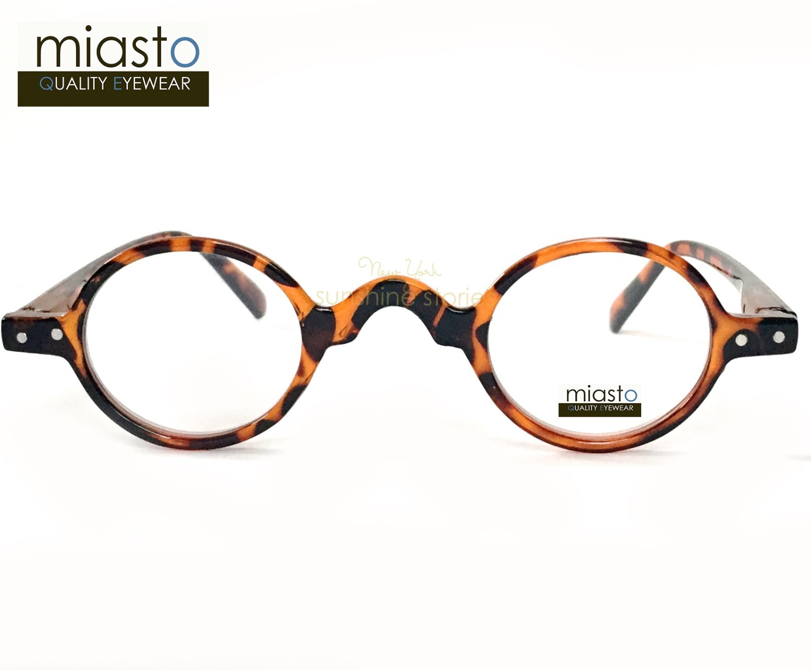 (2 PAIRS) MIASTO SMALL MINI OVAL ROUND READERS READING GLASSES+2.25 (2 COLORS)