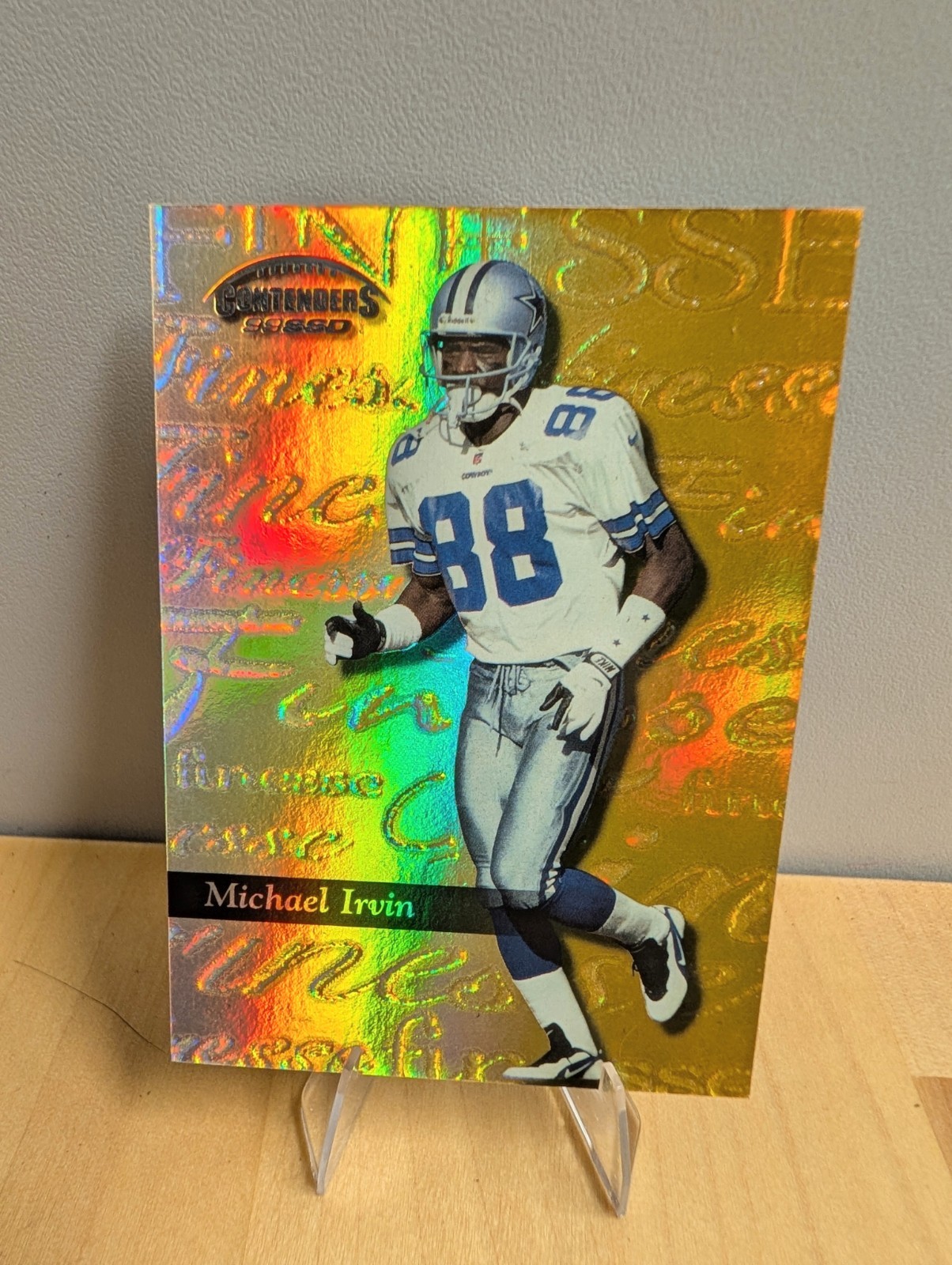 1999 Playoff Contenders SSD - Michael Irvin #44 Finesse Gold /25 RARE 🔥🔥🔥 1999 Playoff Contenders SSD - Michael Irvin #44 Finesse Gold /25 RARE 🔥🔥🔥
