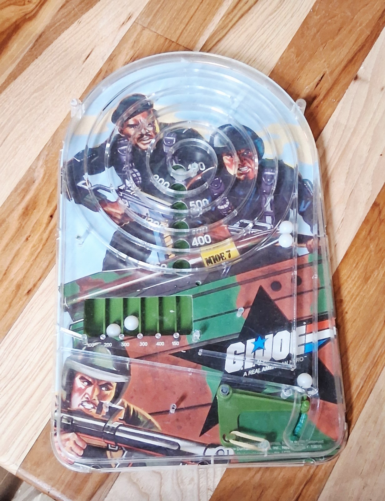 Vintage 1982  G.i Joe Military Arah Tabletop Pinball Machine Game