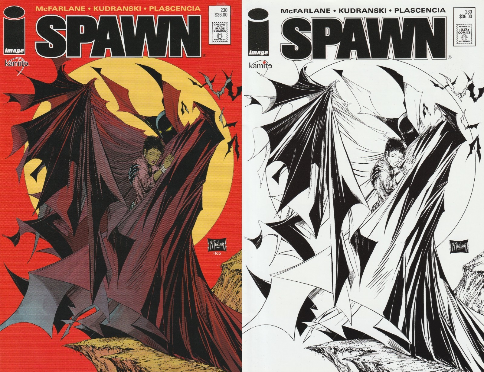 Image Mexico SPAWN #230 Todd McFarlane COLOR & SKETCH Variant
