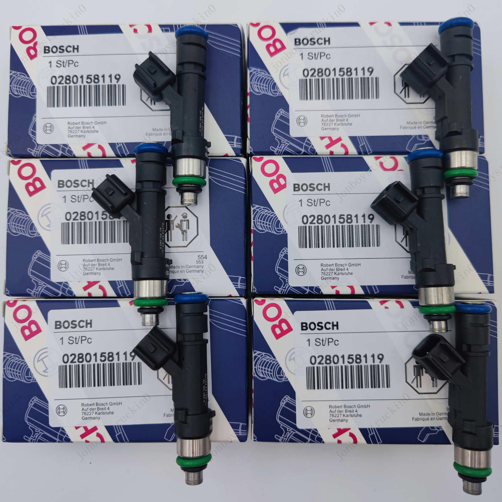 6X Bosch OEM Fuel Injector 0280158119 for Jeep Dodge Wrangler Chrysler 3.3L 3.8L