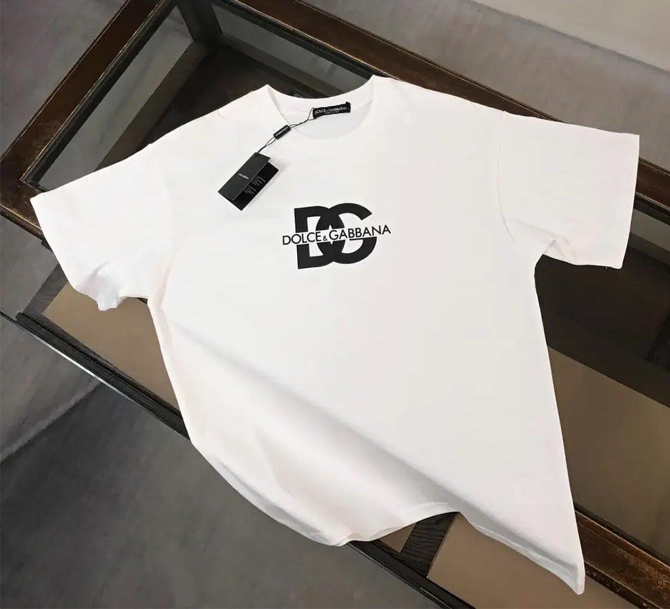 Dolce & Gabbana Men M White Short Sleeve Crew Neck Jersey Cotton DG Logo Tee Dolce & Gabbana Men M White Short Sleeve Crew Neck Jersey Cotton DG Logo Tee