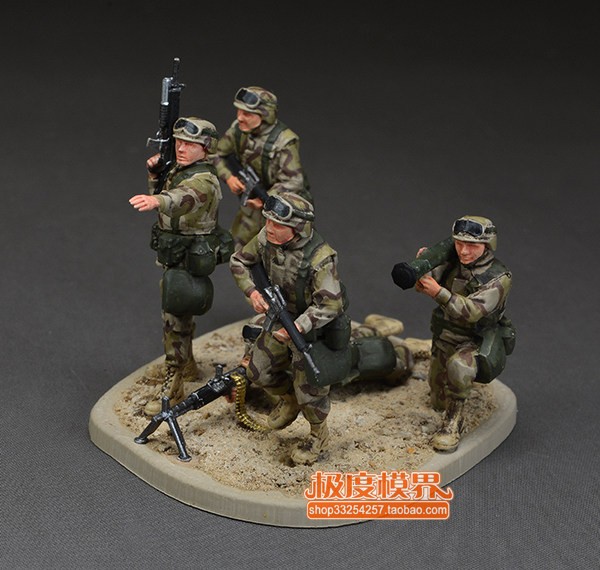 1/72 Redstar 7407 U.S. Modern Mechanic Infantries Painted 5-Figures Scene Models