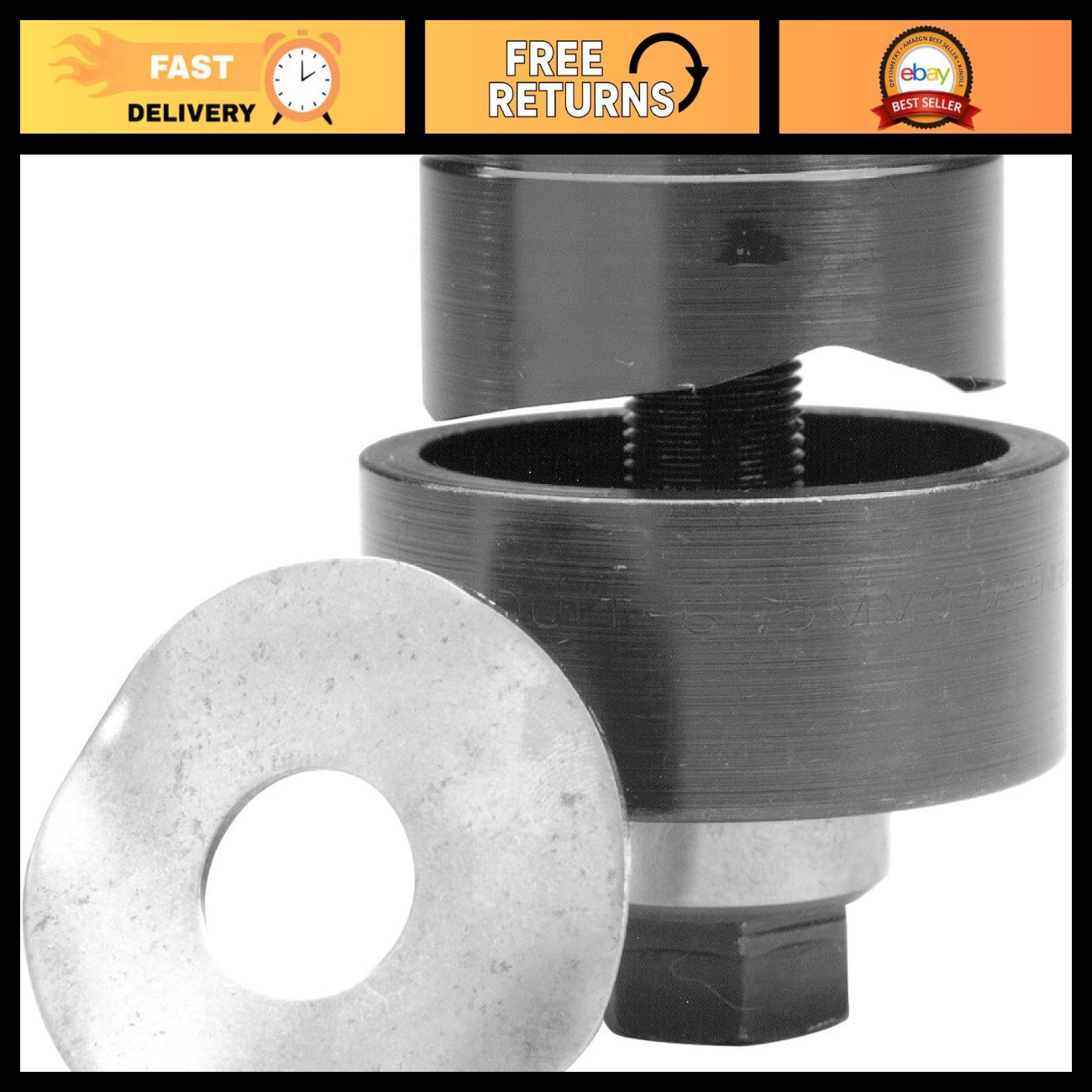 Heavy-Duty Punch Unit .812 BB, Green Steel, Perfect for Electrical Work, Silver Heavy-Duty Punch Unit .812 BB, Green Steel, Perfect for Electrical Work, Silver