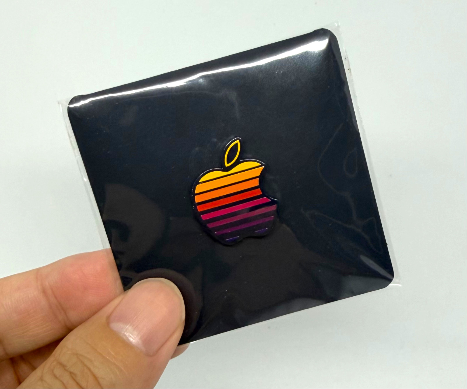 Apple Fukuoka Exclusive Enamel Pin Badge Sunset Gradient Logo New