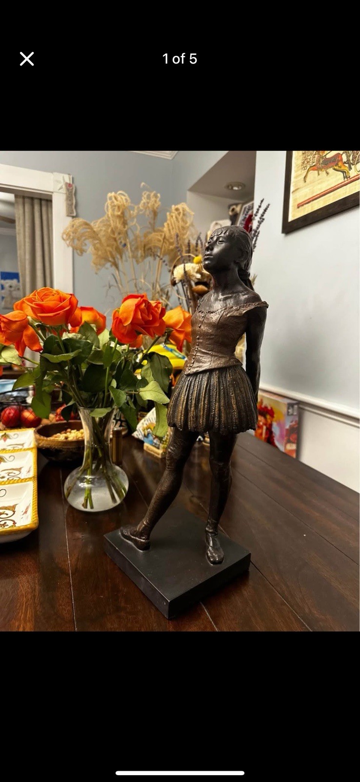 SUPERB EDGAR DEGAS DANCER, SIGNED BRONZE STATUE FIGURE SCULPTURE ART