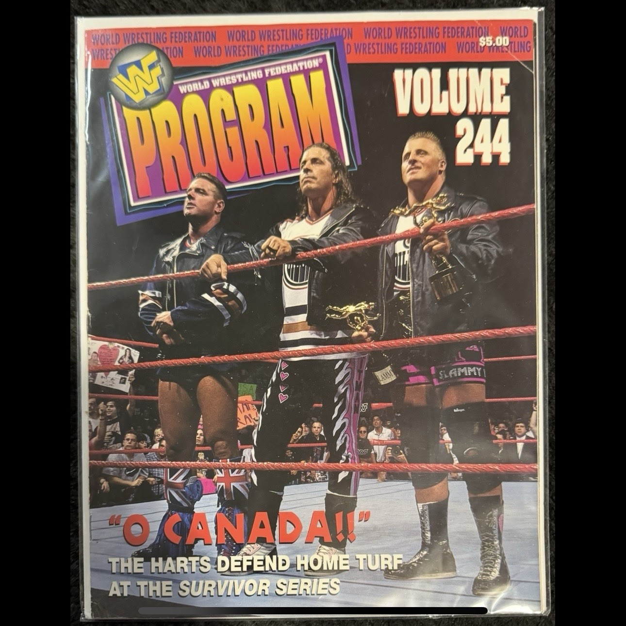 Rare WWF 1997 Survivor Series Arena Edition Program Montreal Screwjob Match Card Rare WWF 1997 Survivor Series Arena Edition Program Montreal Screwjob Match Card