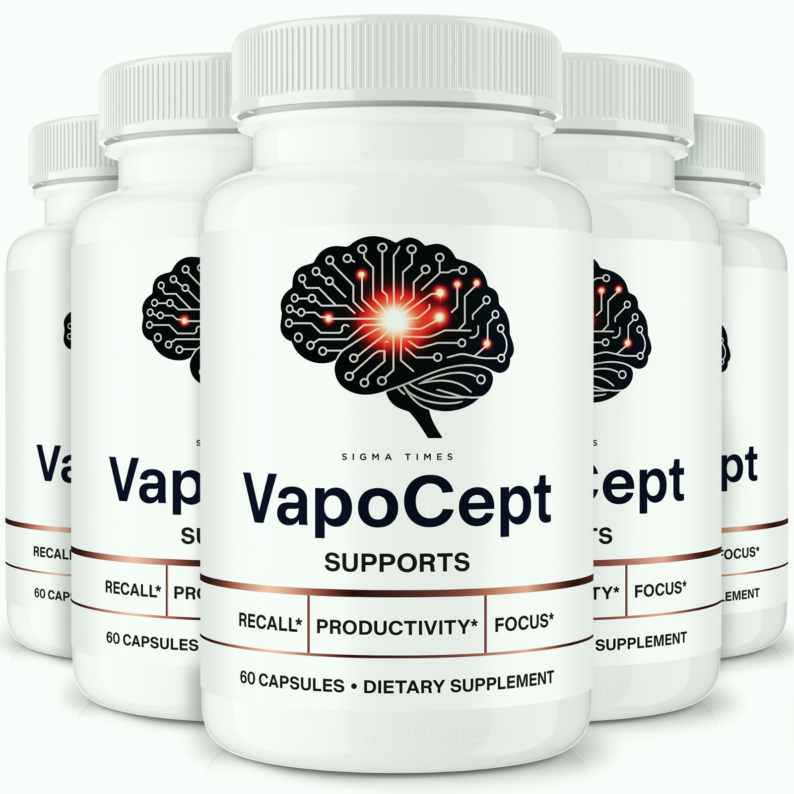 VapoCept Capsules, Official Advanced Formula for Memory Support - 5 Pack