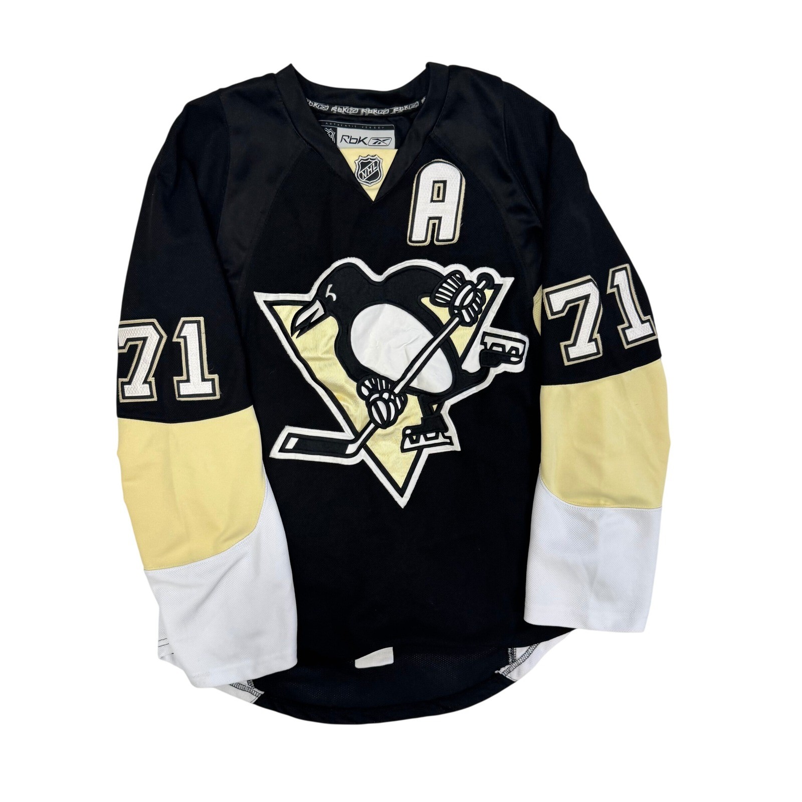 Reebok CCM Pittsburgh Penguins Malkin 71 Jersey Size 50 Made in Canada Reebok CCM Pittsburgh Penguins Malkin 71 Jersey Size 50 Made in Canada