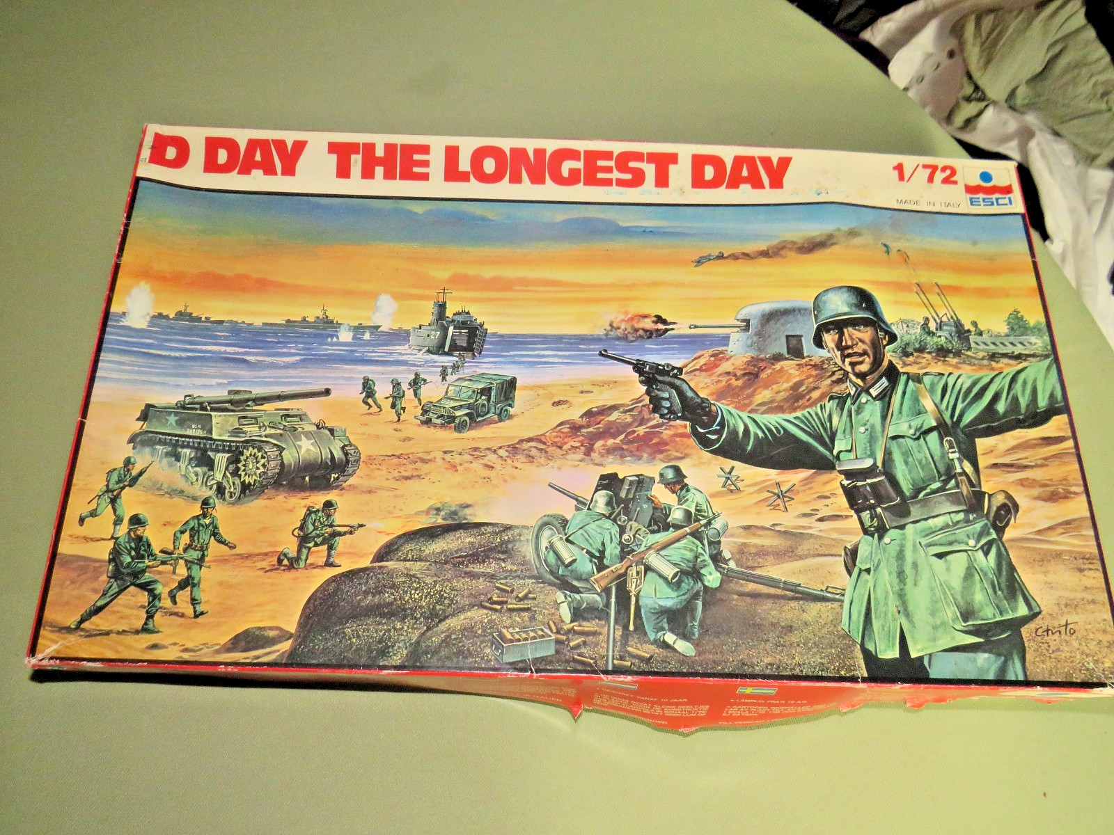 VINTAGE 1983 D DAY THE LONGEST DAY MODEL KIT MIB ITALY 1/72 BY ESCI VINTAGE 1983 D DAY THE LONGEST DAY MODEL KIT MIB ITALY 1/72 BY ESCI