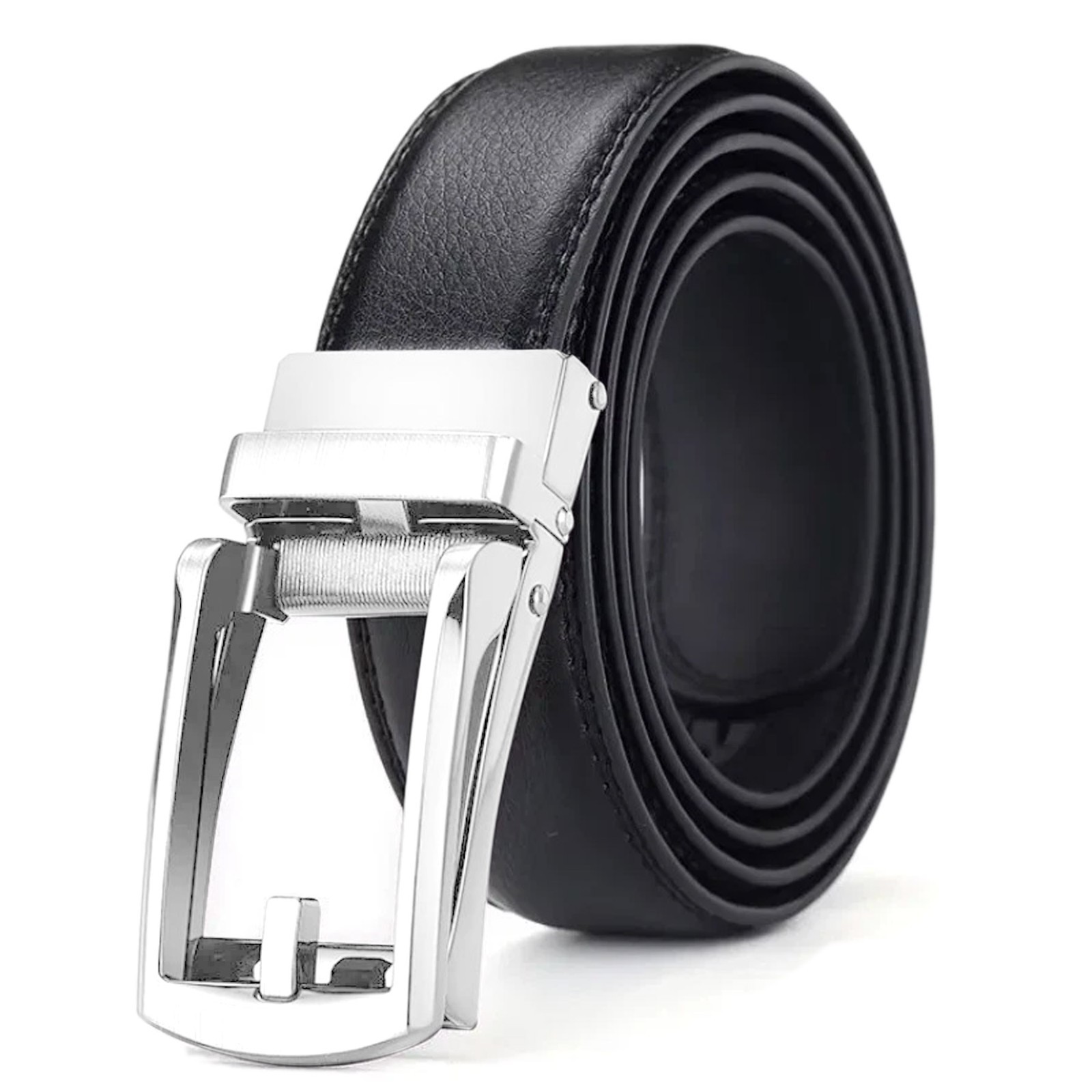 Men's Belt Leather Ratchet Belts Automatic Buckle 1.37inch Width